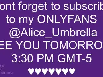 Chaturbate Best live sex cam show of alice_umbrella